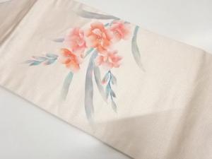 草花模様　名古屋帯